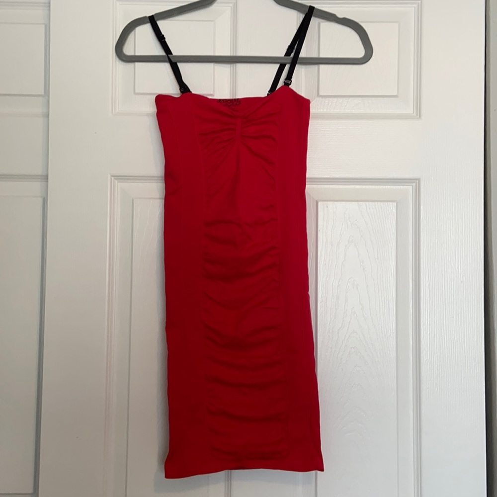 Red FP slip dress